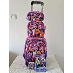 GENERICO - Set Mochila con Ruedas Kpop Las Guerreras K-pop Huntrix Cazadoras de demonios