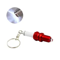 JET - LLAVERO DE BUJIA CON LED ROJO CON LUZ BLANCA