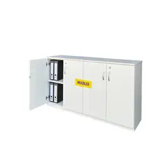 TEMEL - Credenza Mueble de Oficina Organizador de Archivos Blanco -