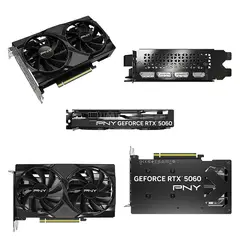 PNY - Tarjeta de video GeForce RTX5060 Dual Fan GPU, 8GB GDDR7, PCIe Gen 5