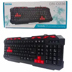 SEISA - Teclado Multimedia Alámbrico Gamer para Pc Laptop