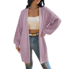 GENERICO - Chompa mujer hilo abierto mlarga diva 359G-28 color Palo Rosa