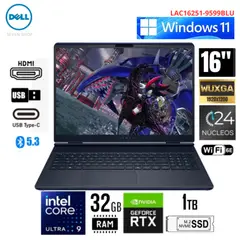 Dell - Laptop Core Ultra 9 Alienware 16x Aurora Gaming 16"  240hz, Ram 32gb,1tb, Rtx 5060 8gb, Win11