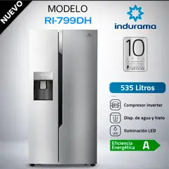 INDURAMA - REFRIGERADORA RI-799DH CR SIDE BY SIDE