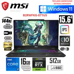 MSI - Laptop Gamer Cyborg 15 15.6" FHD 144Hz Intel Core 7-240H 16GB RAM 512GB SSD RTX 5060 8GB