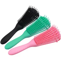 MAJIKA - Cepillo desenredante flexible tipo acordeón para cabello - ondas y rizos