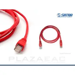 SATRA - PATCH CORD CAT.5E ROJO 3 METROS