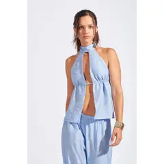 LUVARO - Top Textura Cuello Halter