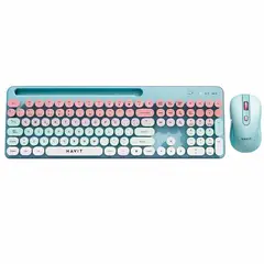 HAVIT - Combo Teclado y Mouse Inalámbrico KB832GCMSP 2.4GHz Multicolor