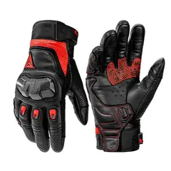 MOTOWOLF - GUANTES DE CUERO COM FIBRA DE CARBONO TALLA L