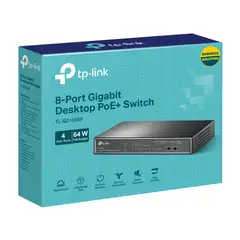 TP LINK - SWITCH TP-LINK TL-SG1008P 8 PUERTOS 4 PORT POE- P-N TLSG1008P