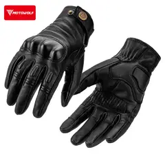 MOTOWOLF - GUANTES DE CUERO PARA TALLA XL