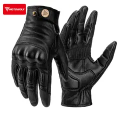 MOTOWOLF - GUANTES DE CUERO PARA TALLA 2XL