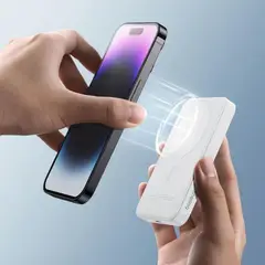 BASEUS - Cargador inalambrico magnetico mini powerbank 5000 mAh 20 W carga rapida cable tipo c