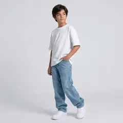 LE PETIT COMPANY - Jean Baggy Denim Celeste Niño