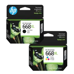 HP - COMBO DE TINTAS 668XL NEGRO Y TRICOLOR