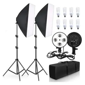 GENERICO - Kit Doble De Luz Continua Softbox iluminacion para video y fotografia