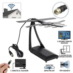 OEM - Antena Digital para TV Full HD TDT - Recepción de Largo Alcance para Interiores