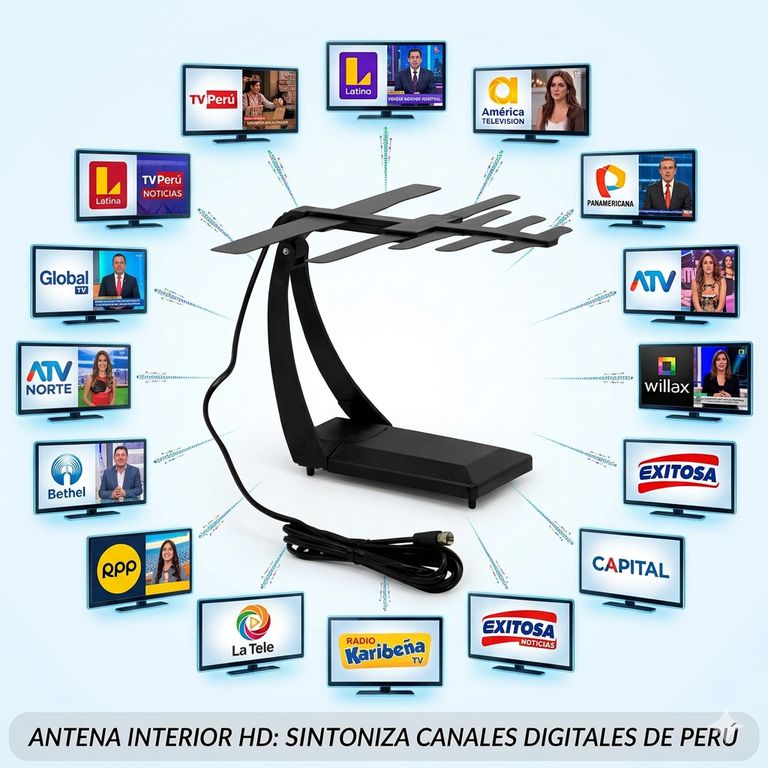 Antena Digital Terrestre TDT Full HD - Ideal para Smart TV, LCD y LED en Casa