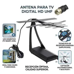 OEM - Antena de TV Digital de Alta Definición - Señal Nítida 4K UHD para Interiores