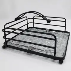 ICHIMATSU - Servilletero de Hierro con base Acrílico Lulu