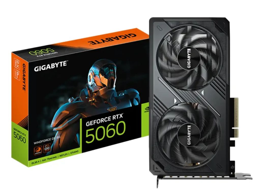 TARJETA DE VIDEO RTX 5060 WINDFORCE OC ( GV-N5060WF2OC-8GD ) 8GB - GDDR7 - X2 FANES - DLSS4