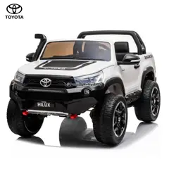 TOYOTA - Carro a Batería Hilux para Niños -RUGGED X- Blanco