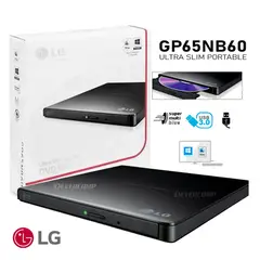 LG - Grabador DVD Super Multi GP65NB60 Slim USB