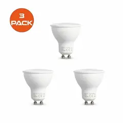 EXTRALED - Pack x3 Foco Dicroico LED SMD 7w Gu10 Luz Blanca