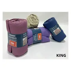 GENERICO - PACK DE 4 SÁBANAS KING CON ELÁSTICO + 2 FUNDAS DE ALMOHADA