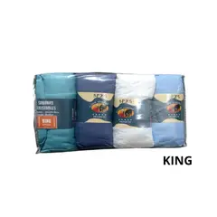 CUTE - PACK DE 4 SÁBANAS KING CON ELÁSTICO + 2 FUNDAS DE ALMOHADA