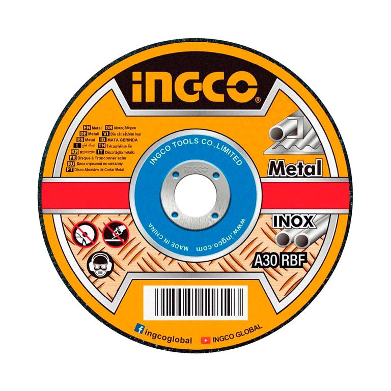 Disco Corte Metal 7 X 1.6mm Mcd161801 Ingco Profesional Negro