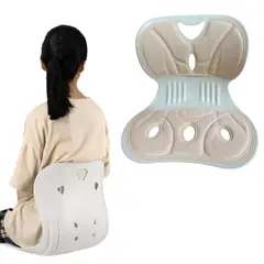 GENERICO - Asiento Cojín ergonómico de oficina con soporte para la espalda - Rosado