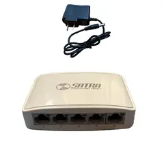SATRA - Switch Ethernet 5 Puertos 10/100 Mbps para Escritorio Plug & Play Auto