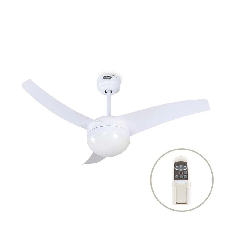 Ventilador de Techo 3 Aspas Gris con Control Remoto