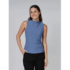 CALVIN KLEIN - CAMISETA SL CREPE GATHERED MOCK KNECK CK
