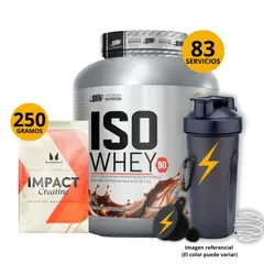 UNIVERSE NUTRITION - Proteína Iso whey 90 de 2.5kg Chocolate + Creatina Myprotein de 250gr + regalos