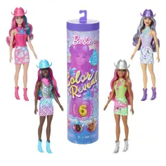 MATTEL - Muñeca Barbie Color Reveal Moda Disco Sorpresa