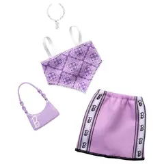 MATTEL - Barbie Fashion Pack - Looks Purple Top And Shirt