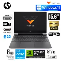 HP - Laptop Core I5-13420h Victus 15-fa2013 15.6" 8gb, 512gb, Rtx 3050 6gb, Win11, Silver, 13gen.