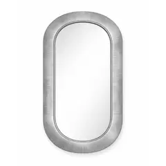 INSPIRA - Espejo Decorativo Ovalado de Pared 58 x 35 cm Plata