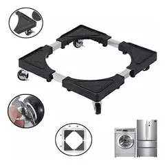 OEM - Rack Base Regulable (40-60cm) con 4 Ruedas Giratorias 360° con Ruedas para Lavadora y Refrigeradora