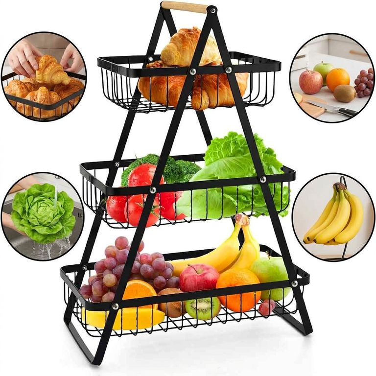 Canasta Vertical Ahorradora de Espacio para Mesa y Encimera