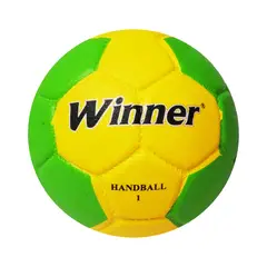 WINNER - PELOTA PARA BALONMANO HANDBALL TALLA 1 PU AMARILLO VERDE