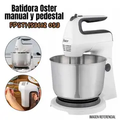 OSTER - Batidora de mano y pedestal Con Tazon de Acero FPSTHS3612