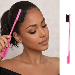 GENERICO - PEINE CEPILLO DOBLE BORDE FUCSIA ANTI FRIZZ CABELLO REBELDE CEJAS CABELLO PEINADO PERFECTO GENIEKA