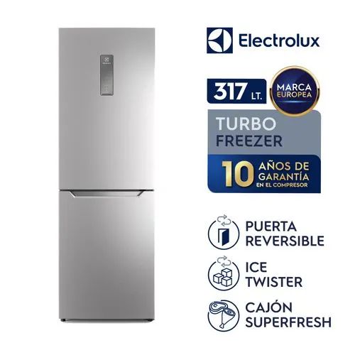 Refrigeradora 317L Bottom Freezer No Frost ERQR32E2HUS