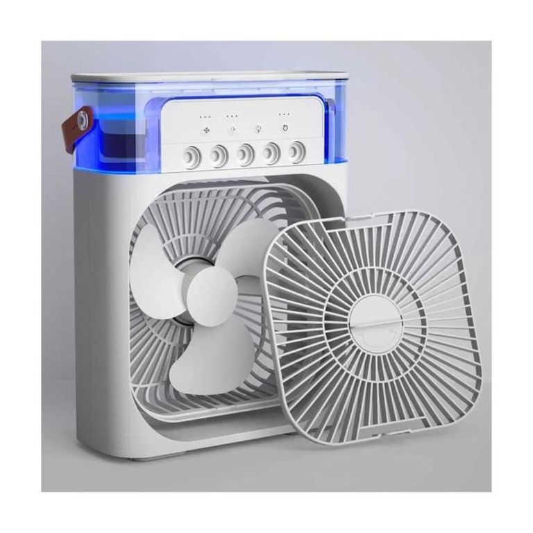 Mini Ventilador Eléctrico Doble Función Humificador Portátil