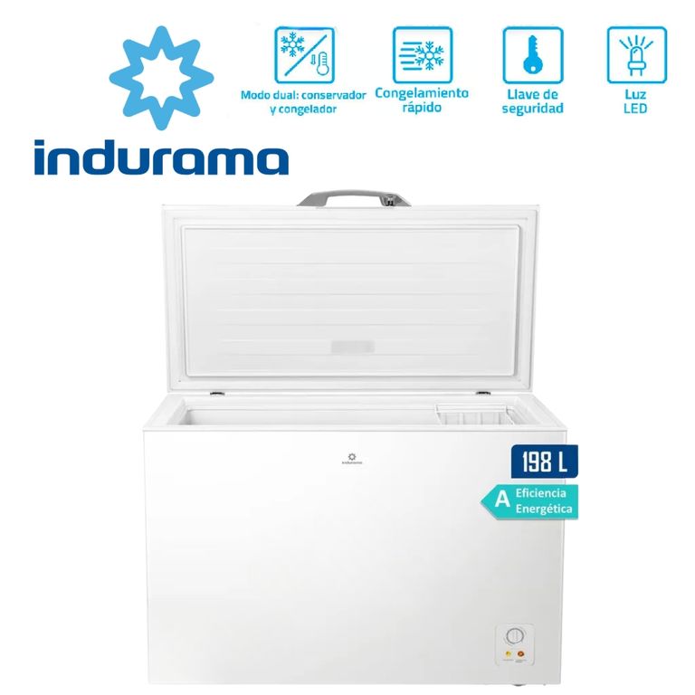CONGELADORA 198LT LLAVE DE SEGURIDAD MODO DUAL COLOR BLANCO MOD CI-220BL