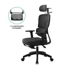 JOTA STORE - Silla de Oficina Ergonómica Evox Advance E6-BR Negro con Reposapiés